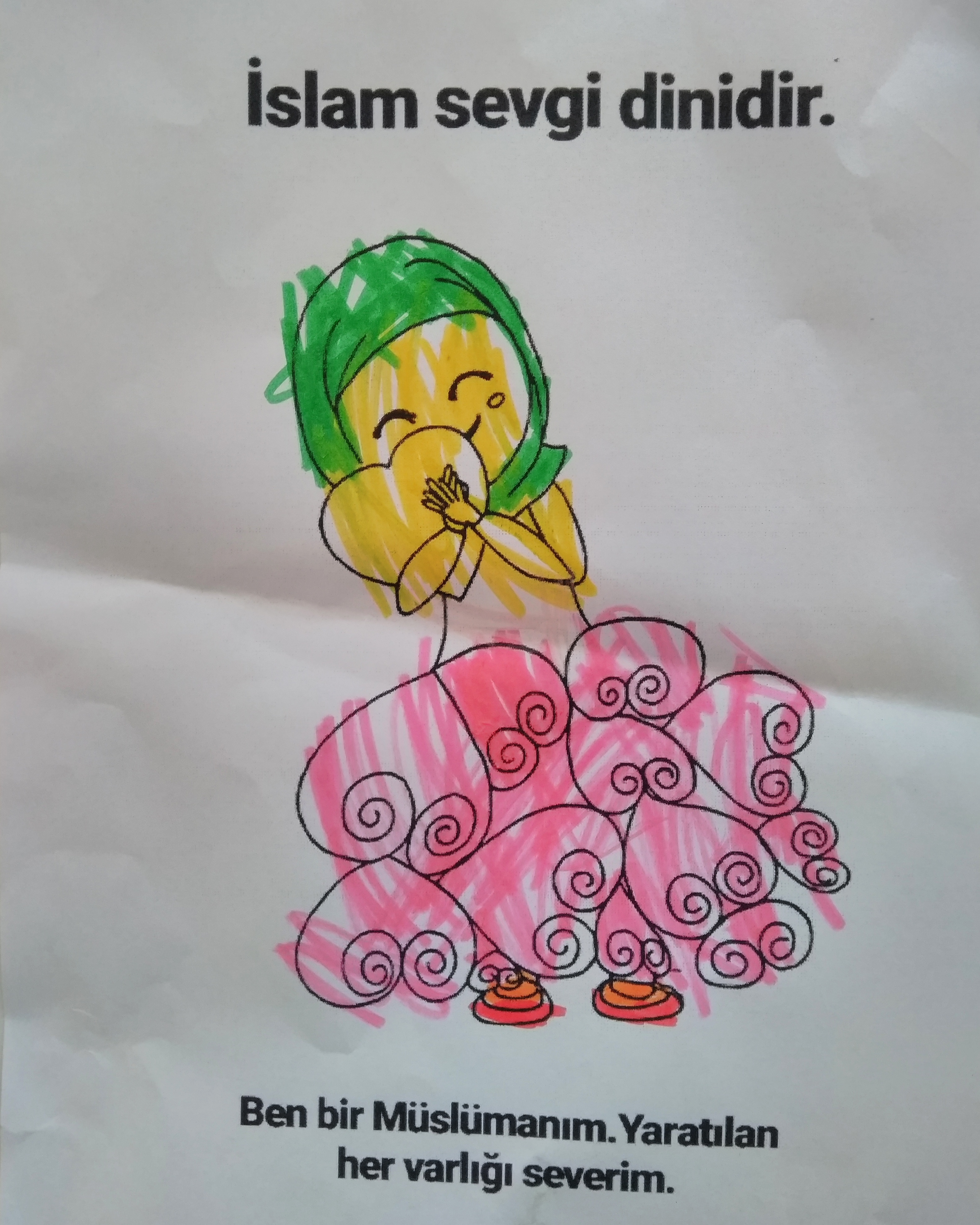 İslam Sevgi Dinidir Boyama Sayfası