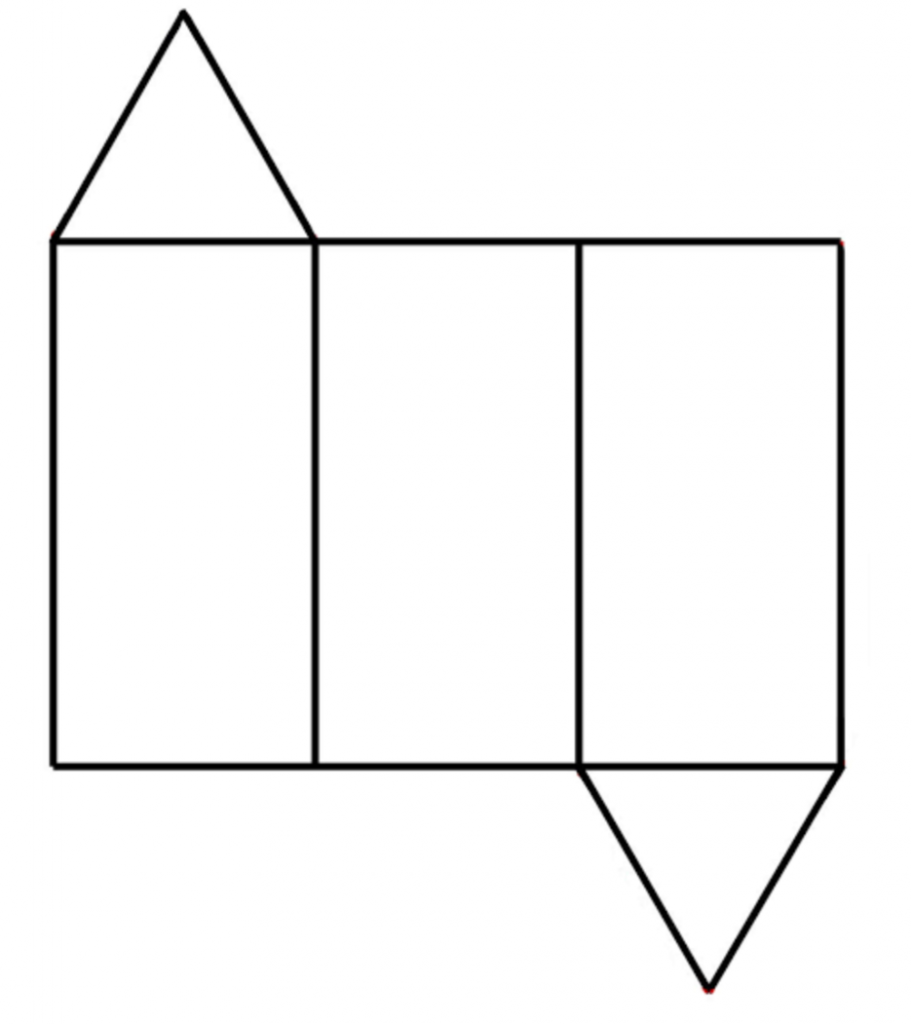 Треугольную призму приклеили к. Треугольная Призма развертка. Развертка трехгранной Призмы. Четырёхугольная Призма чертёж. Развертка треугольной Призмы чертеж.