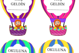 Okul Öncesi İlk Gün Etkinliği – İsimlik -Okuluna Hoşgeldin