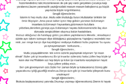KARNE GÜNÜ ÖĞRENCİYE MEKTUP – RENKLİ